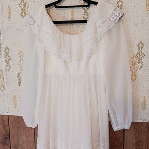Vintage Handmade White Wedding Dress